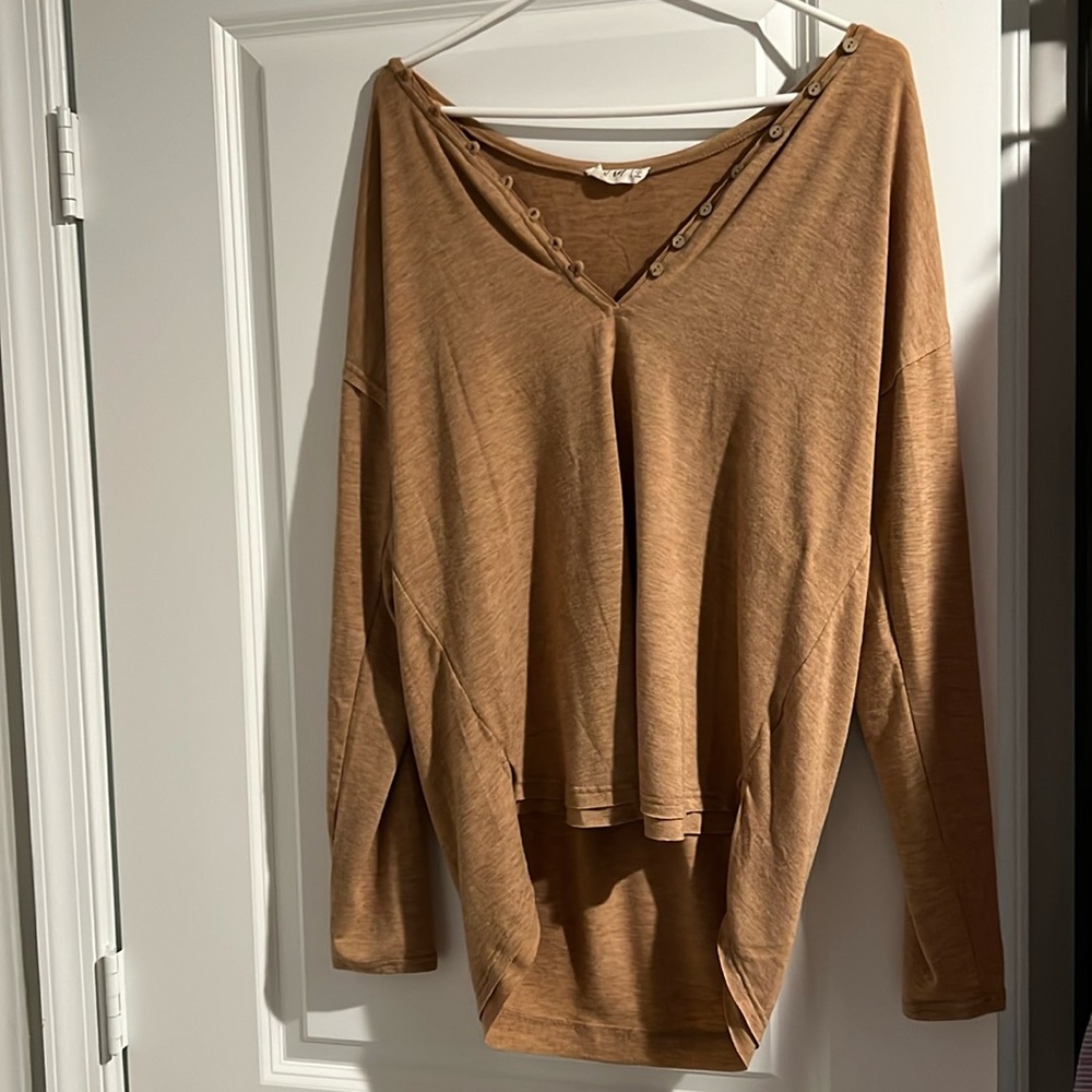 Peasant style tan top